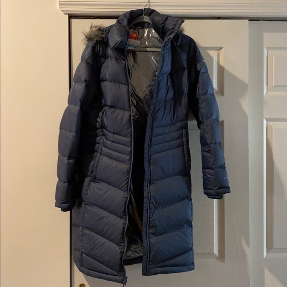 Dark Teal Full Length Down Coat